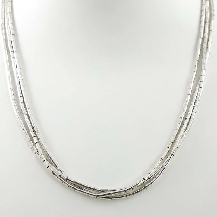 Silver Heishi Necklace