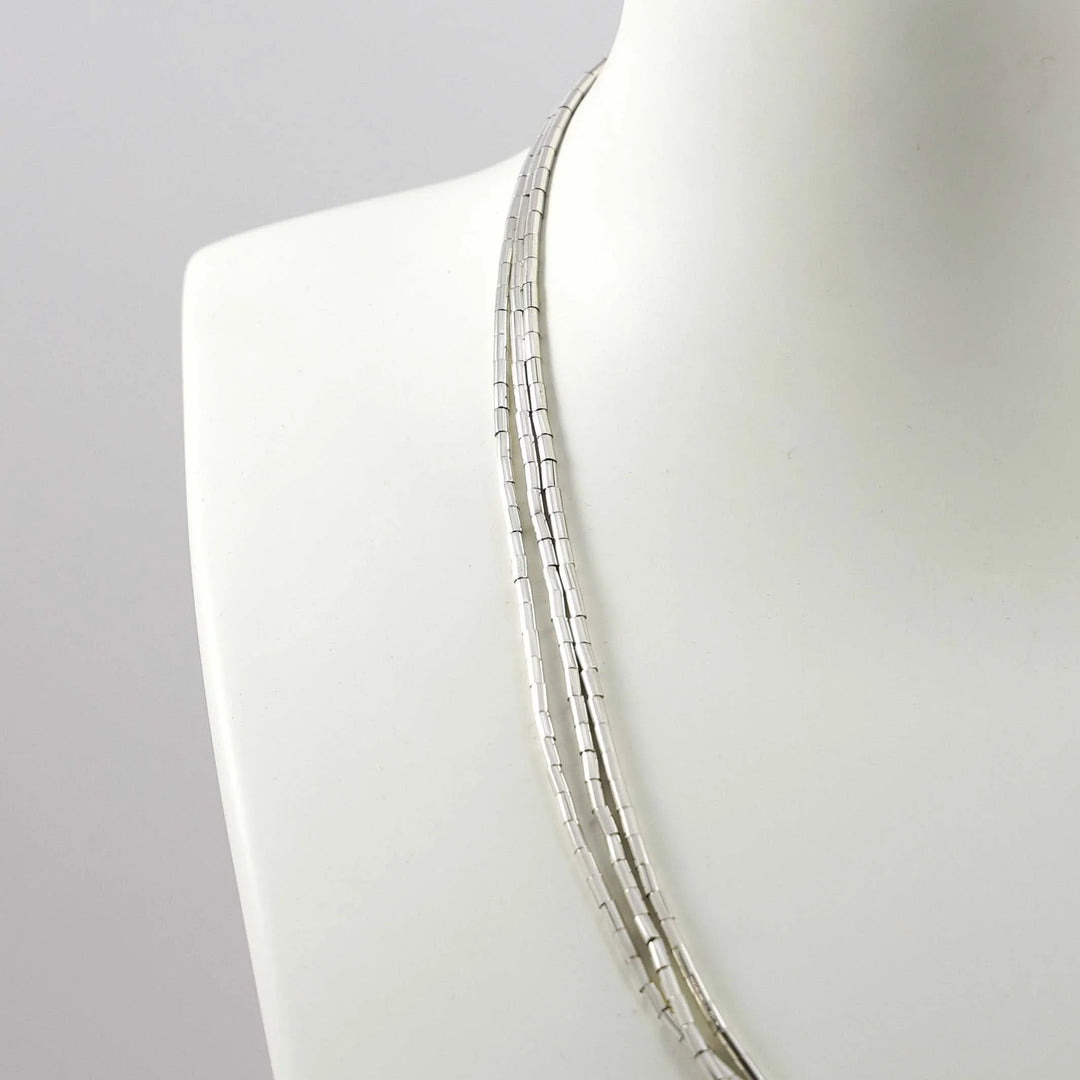 Silver Heishi Necklace
