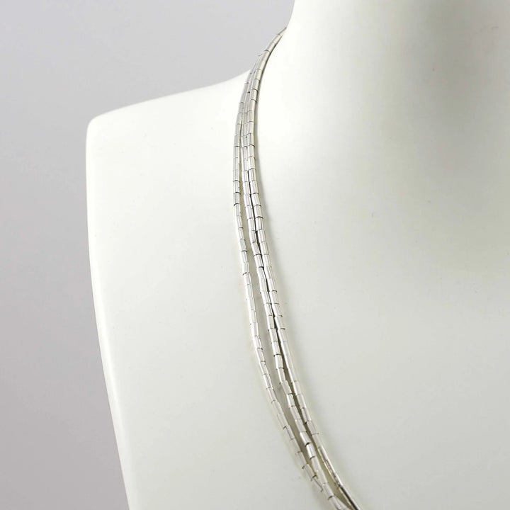 Silver Heishi Necklace