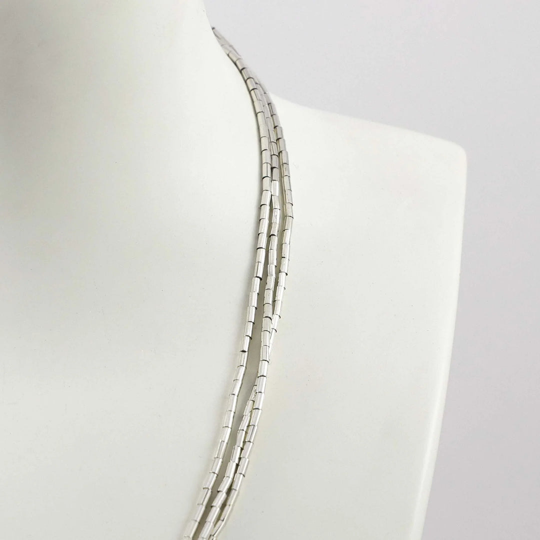 Silver Heishi Necklace
