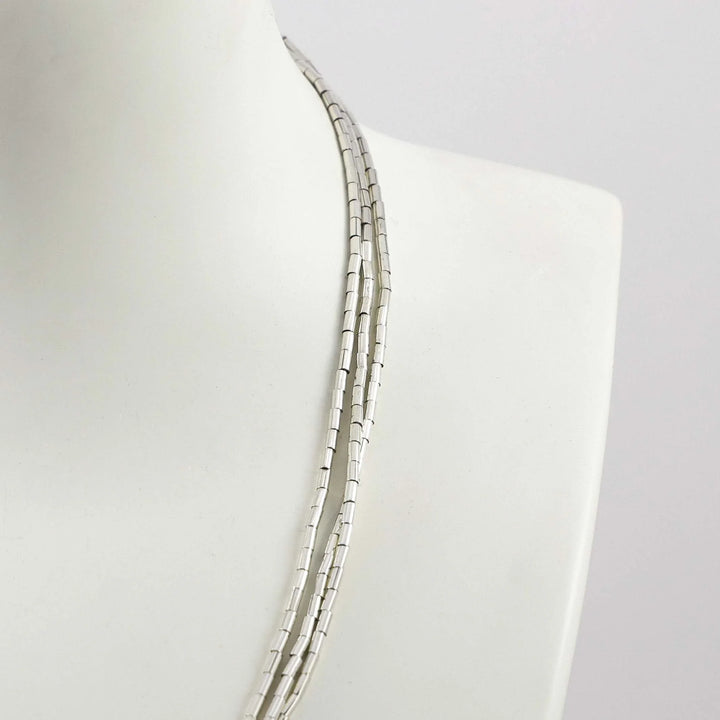 Silver Heishi Necklace