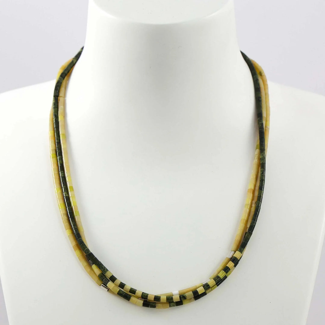 Serpentine Heishi Necklace