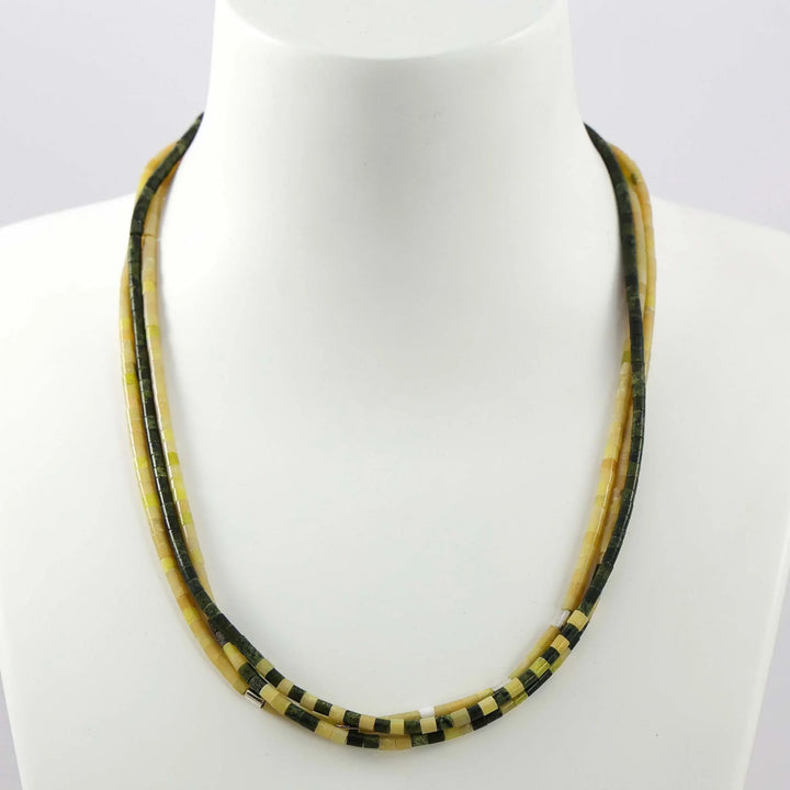 Serpentine Heishi Necklace