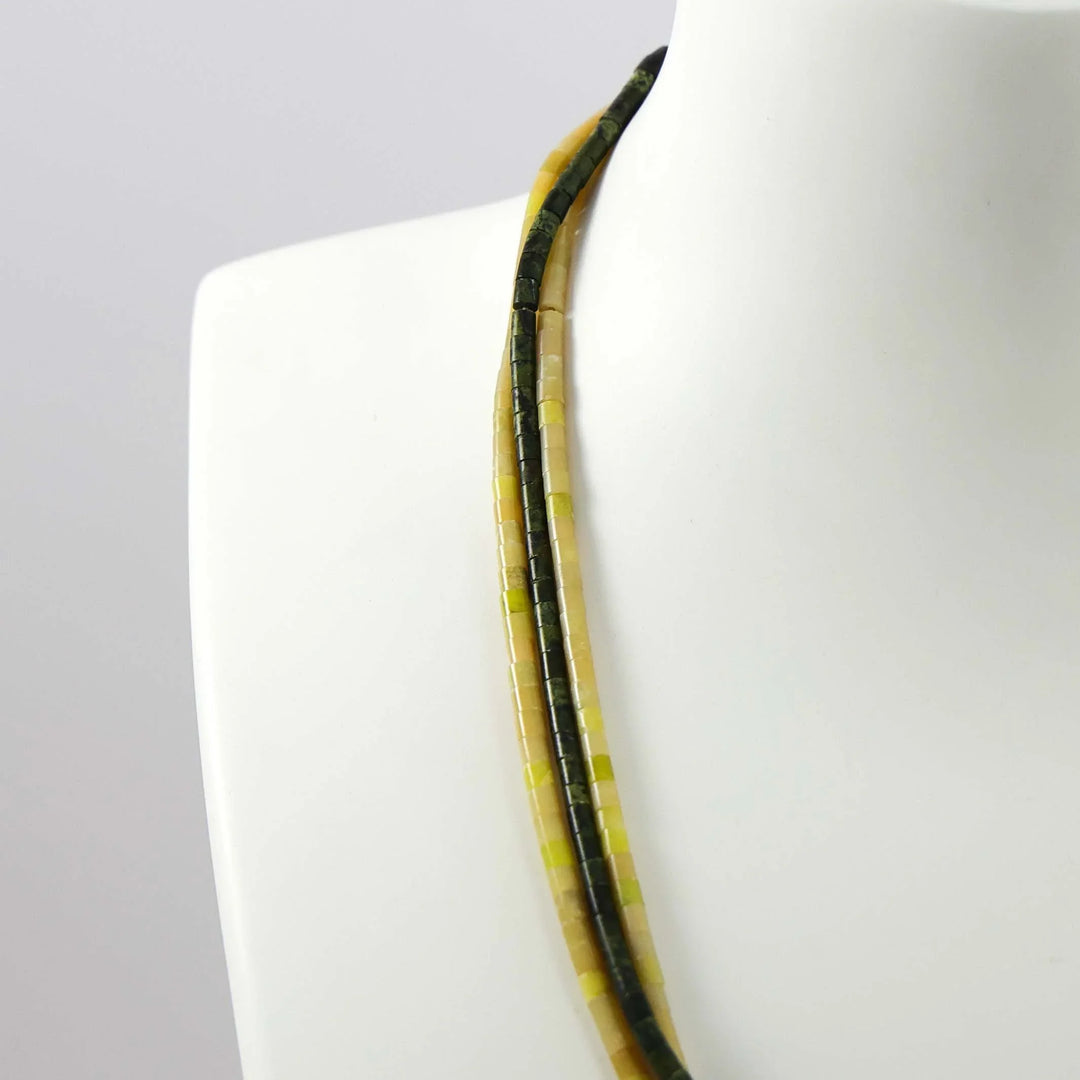 Serpentine Heishi Necklace