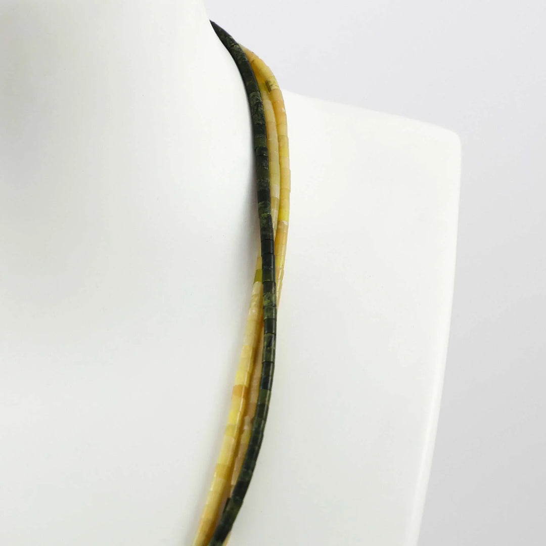 Serpentine Heishi Necklace