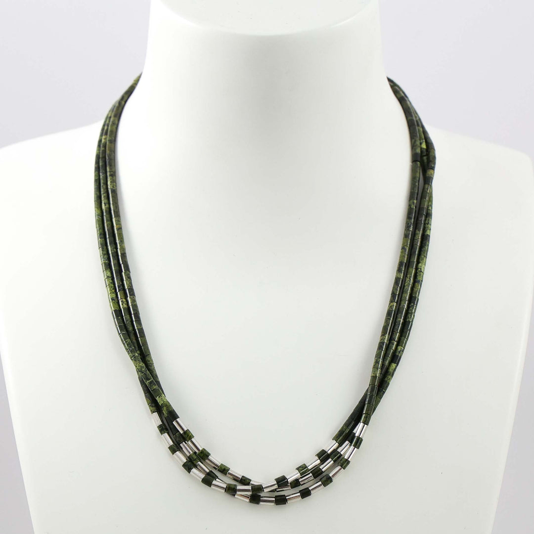 Serpentine Heishi Bead Necklace