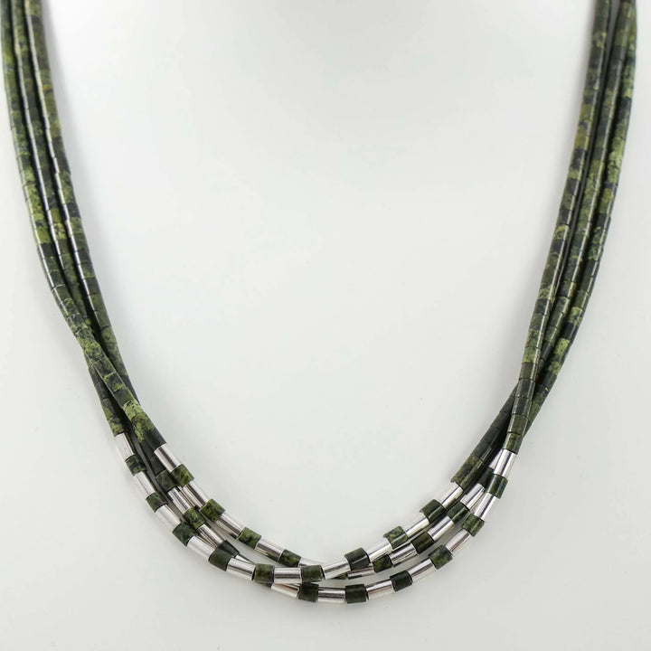Serpentine Heishi Bead Necklace