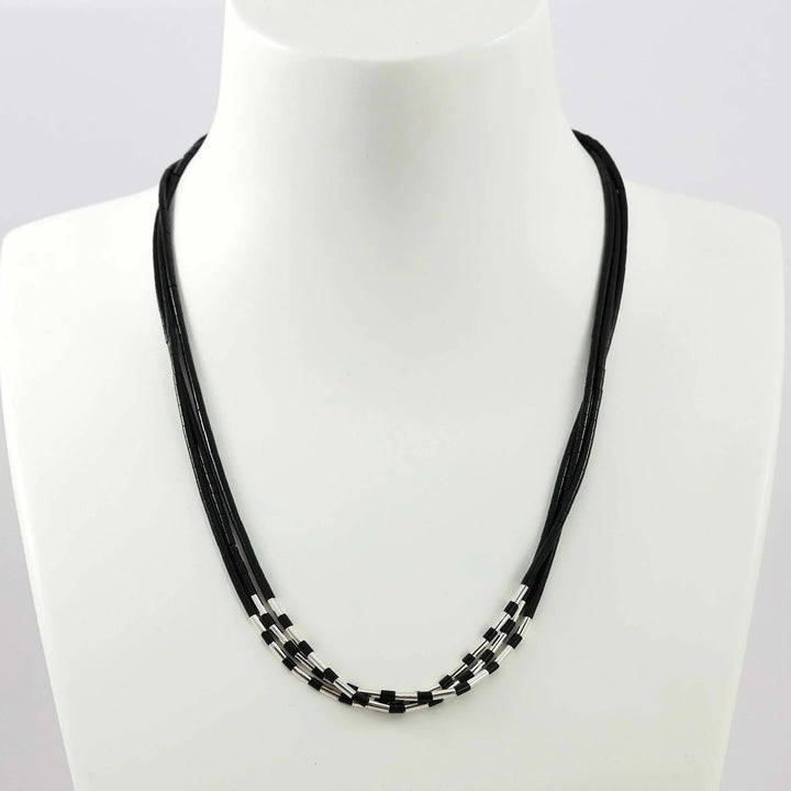 Jet Heishi Bead Necklace