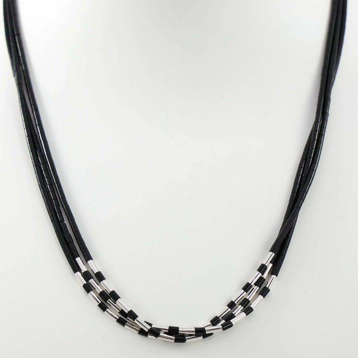 Jet Heishi Bead Necklace