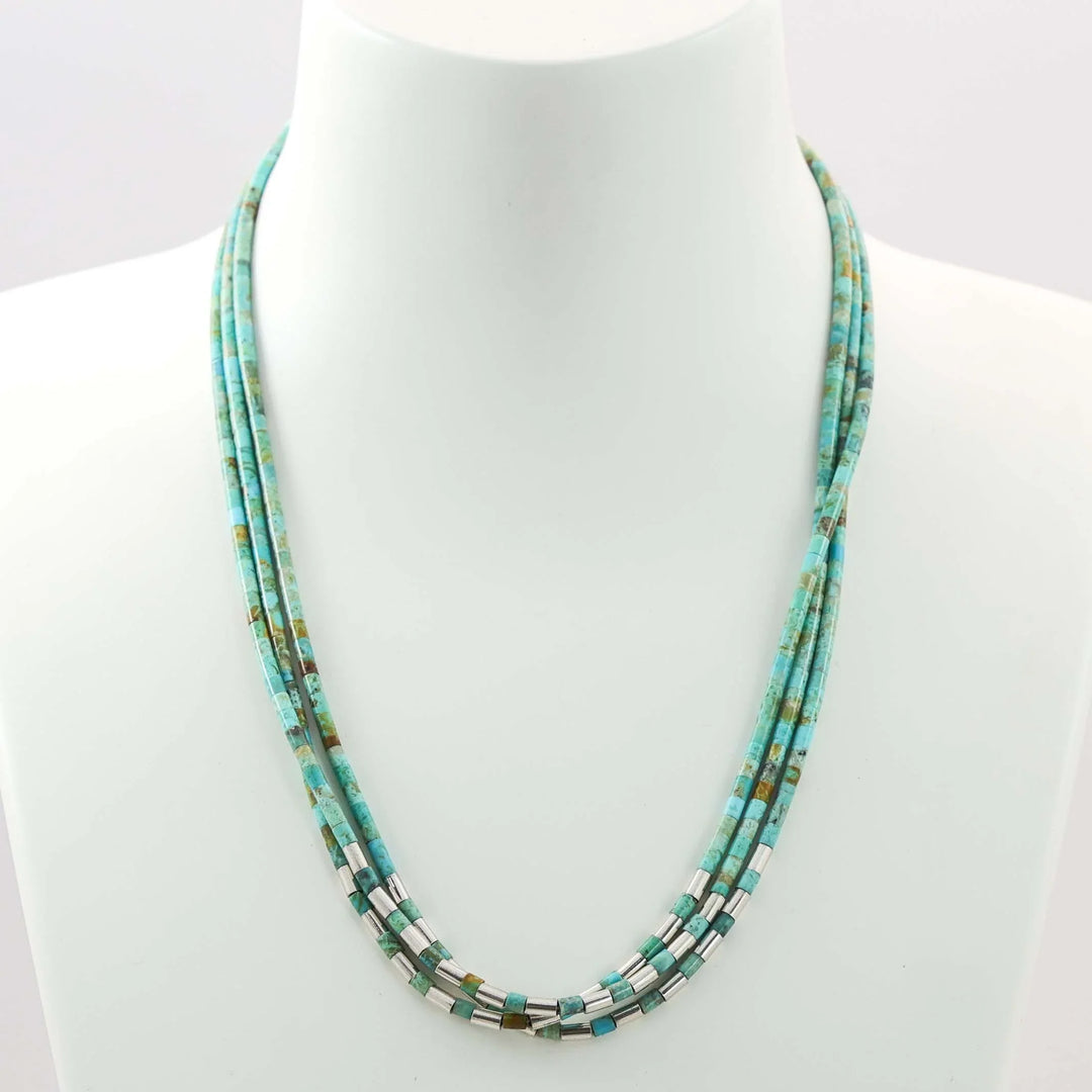 Turquoise Heishi Bead Necklace