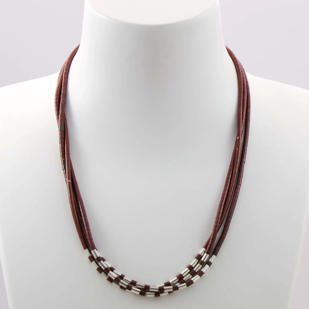 Pipestone Heishi Bead Necklace