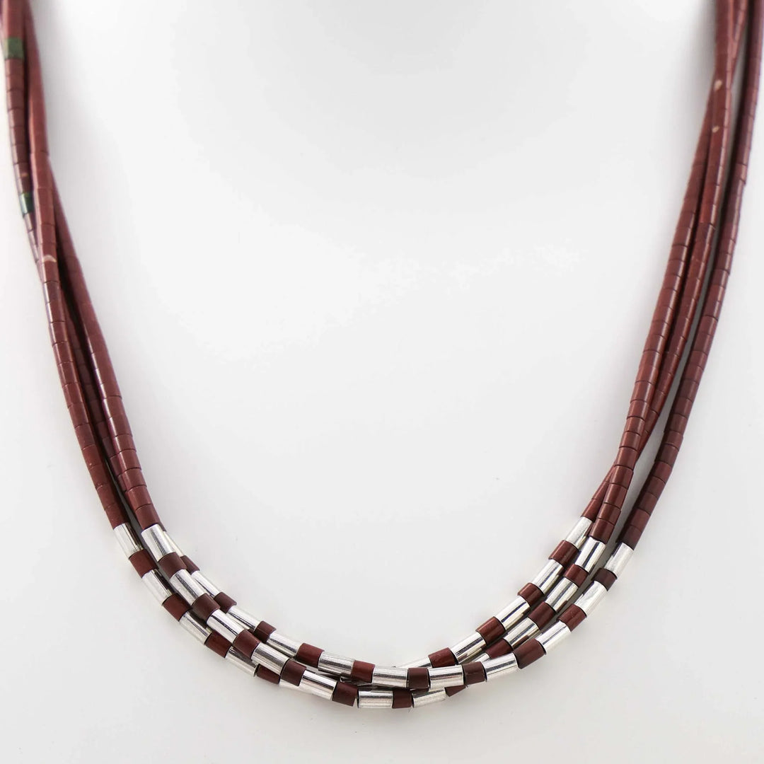 Pipestone Heishi Bead Necklace