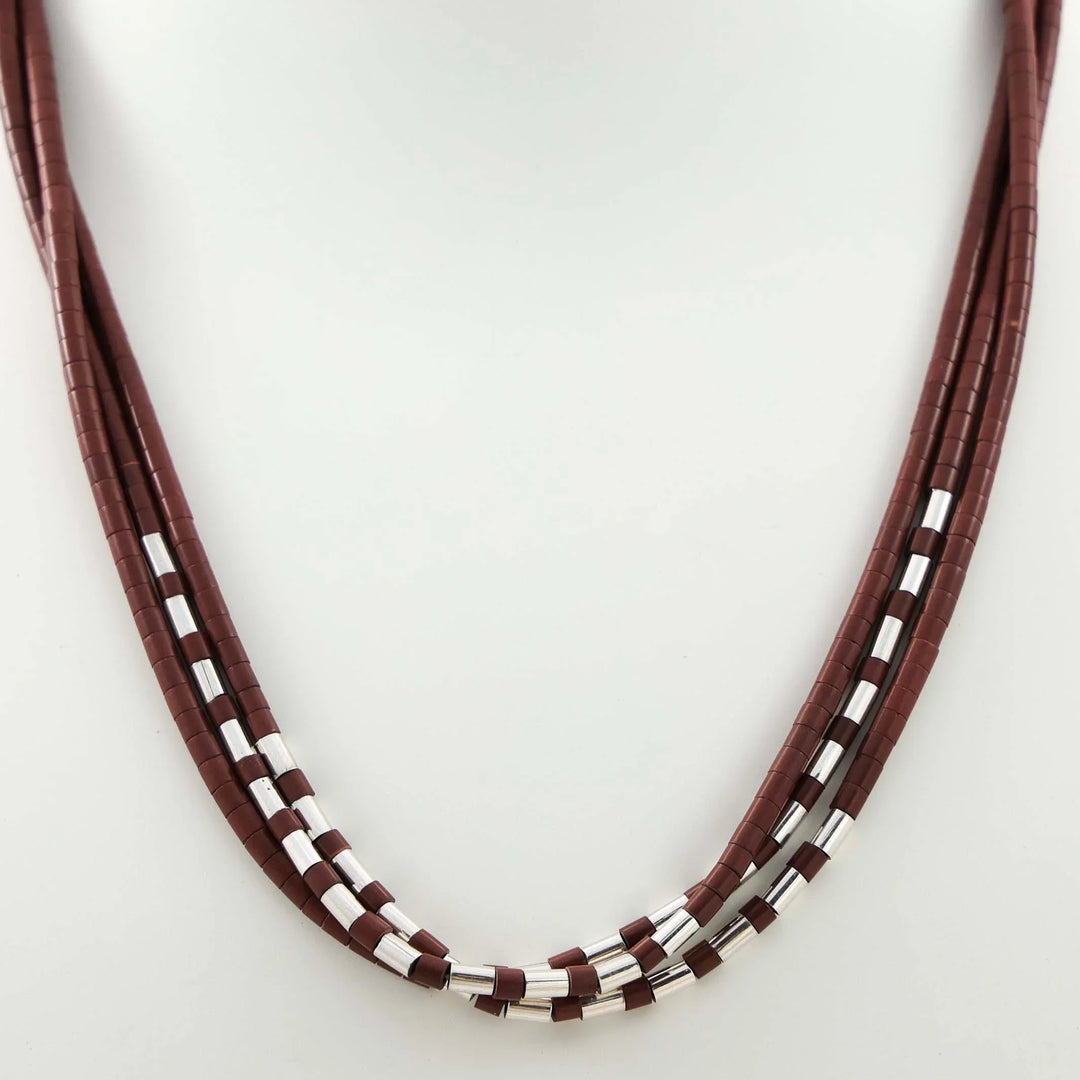 Pipestone Heishi Bead Necklace