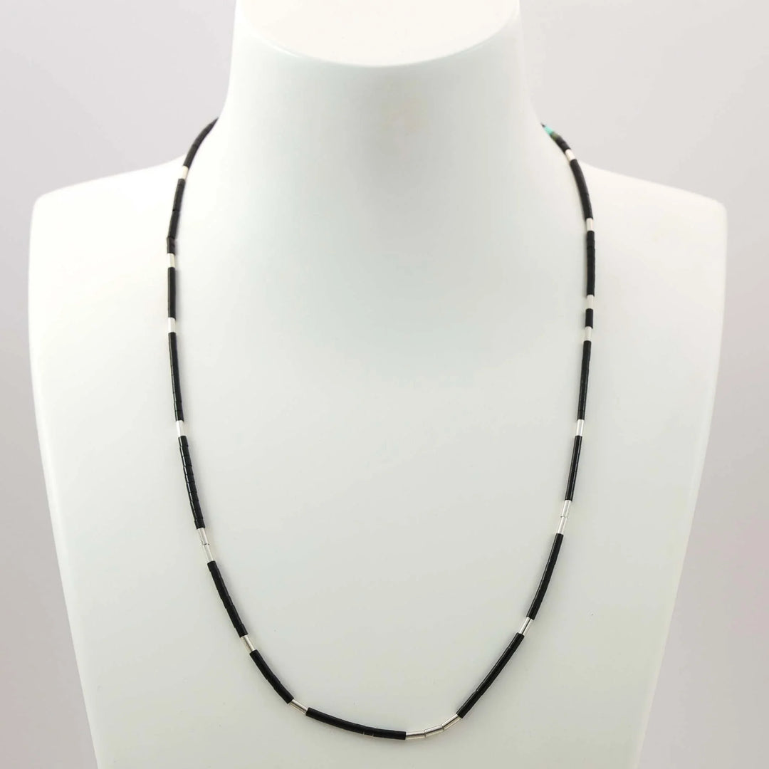 Jet Heishi Bead Necklace
