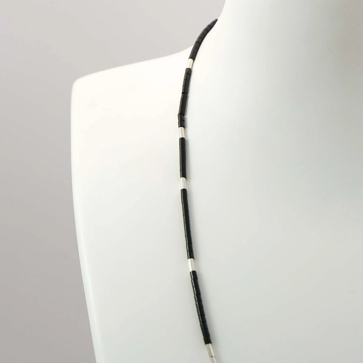 Jet Heishi Bead Necklace
