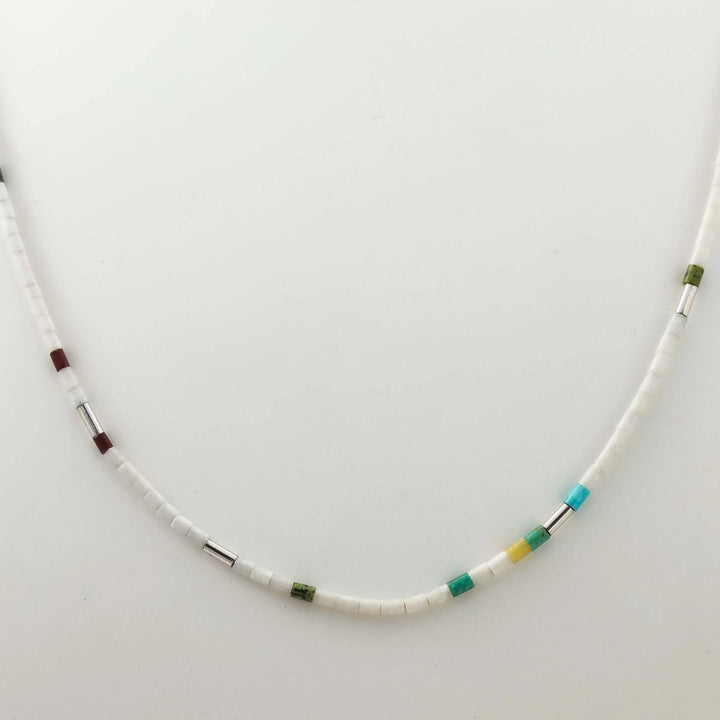 Multi-Stone Heishi Bead Necklace