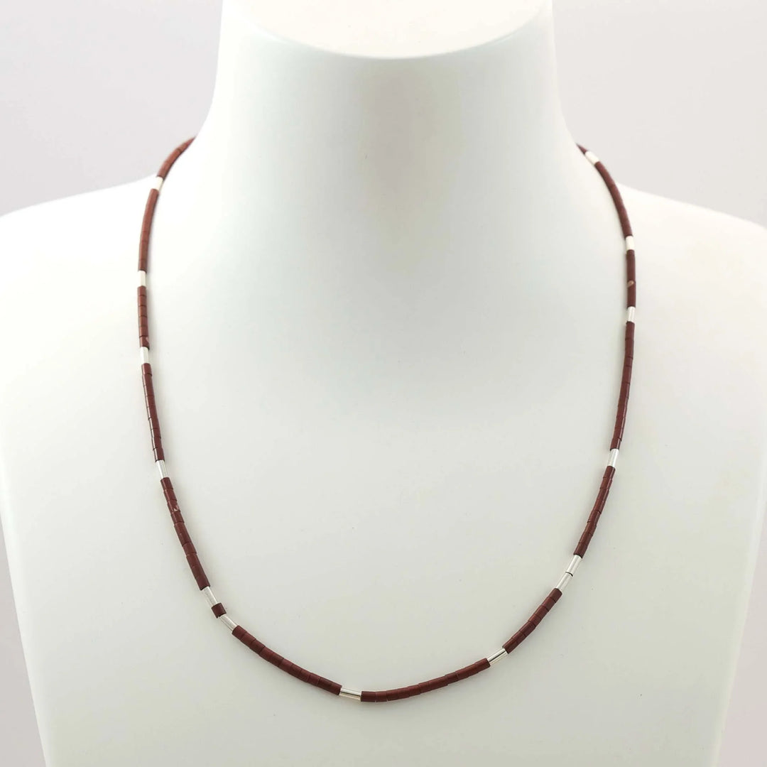 Pipestone Heishi Bead Necklace