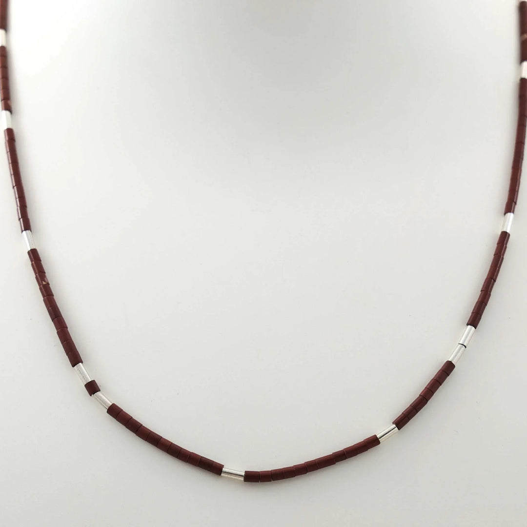 Pipestone Heishi Bead Necklace