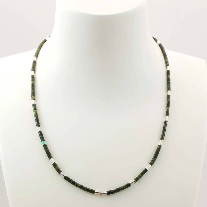 Serpentine Heishi Bead Necklace