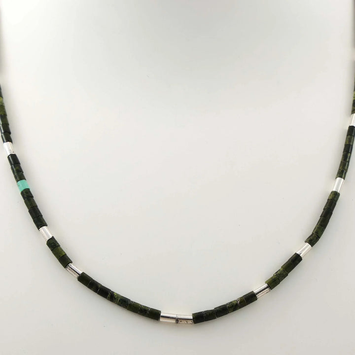 Serpentine Heishi Bead Necklace