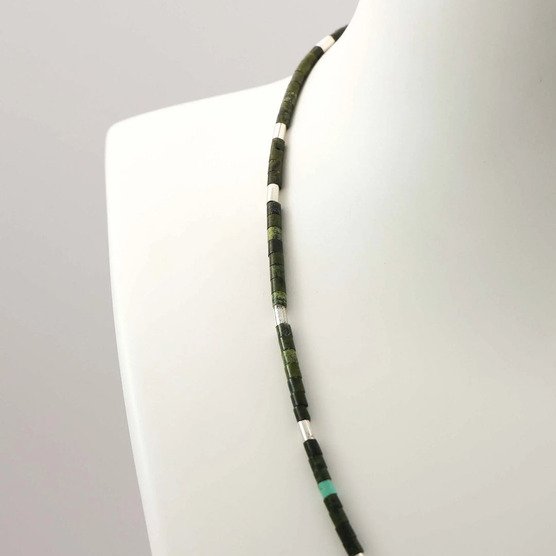 Serpentine Heishi Bead Necklace
