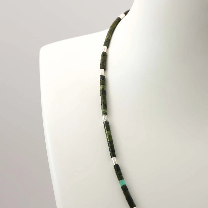 Serpentine Heishi Bead Necklace