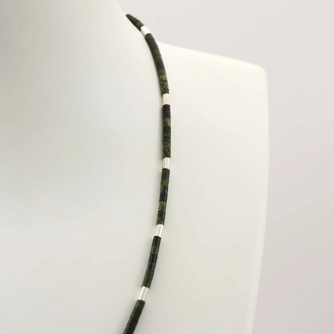 Serpentine Heishi Bead Necklace