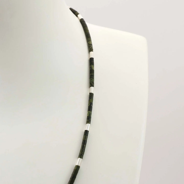 Serpentine Heishi Bead Necklace