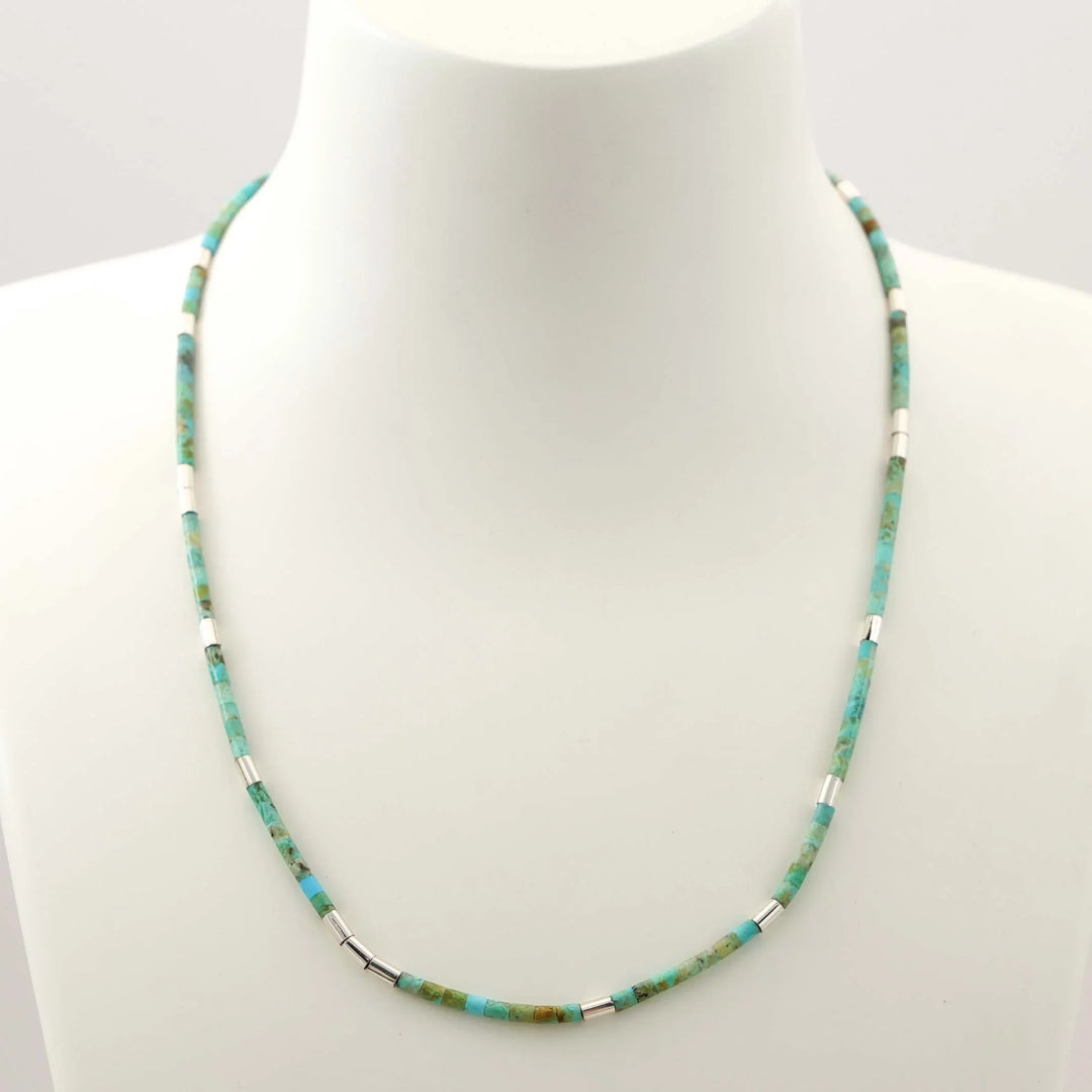 Turquoise Heishi Bead Necklace