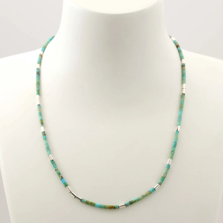 Turquoise Heishi Bead Necklace