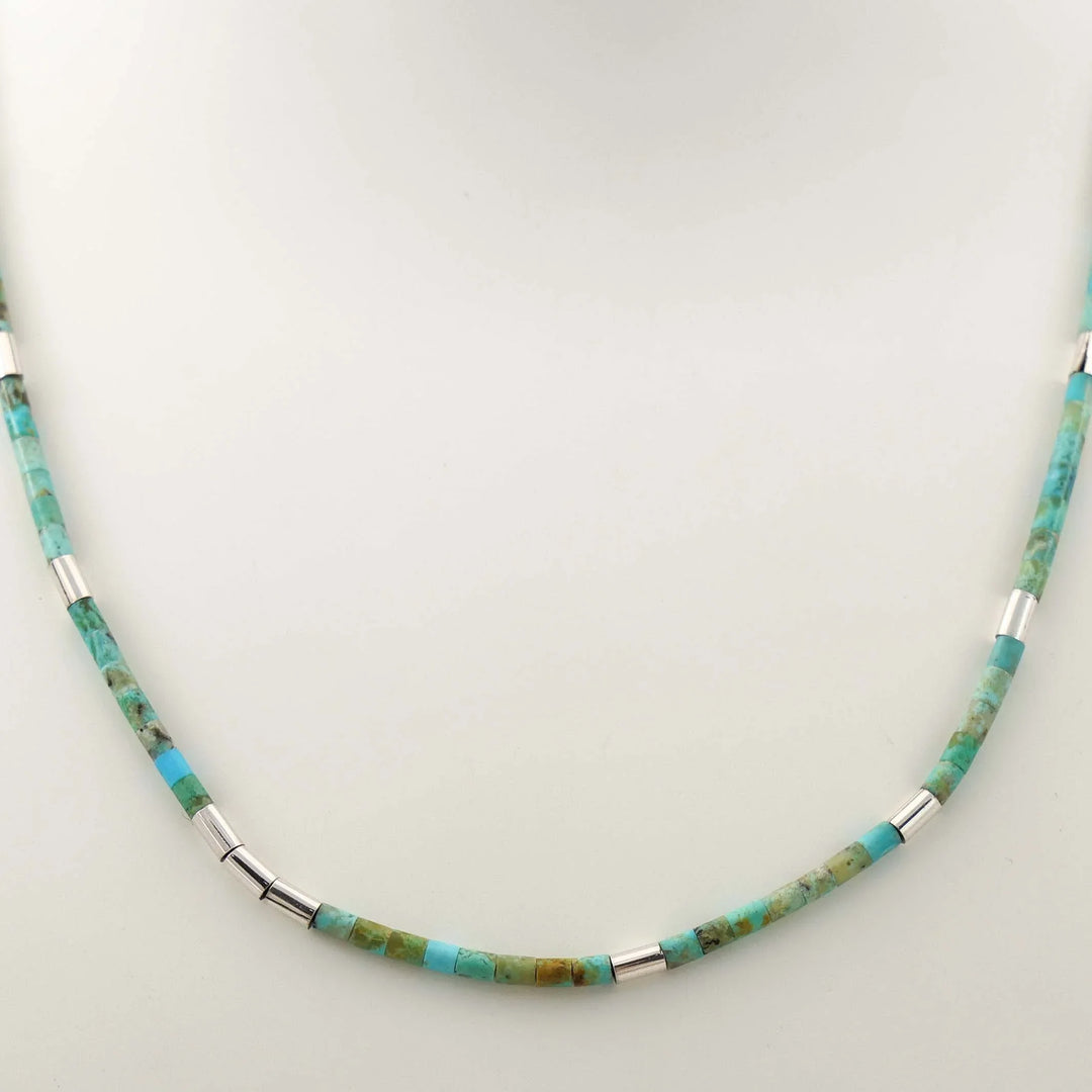 Turquoise Heishi Bead Necklace