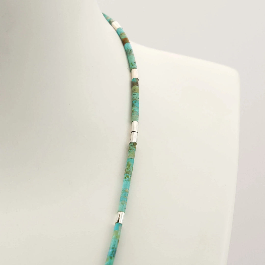 Turquoise Heishi Bead Necklace