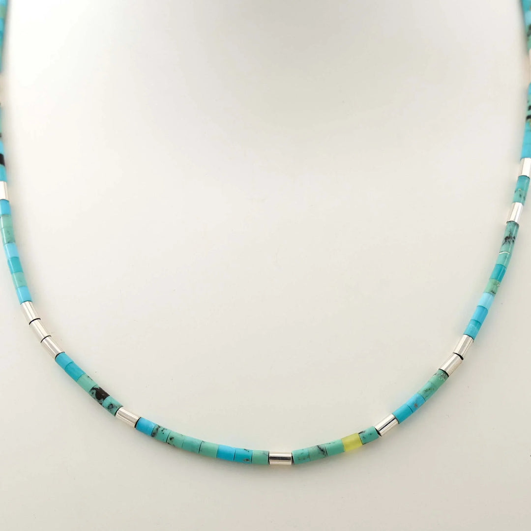 Turquoise Heishi Bead Necklace