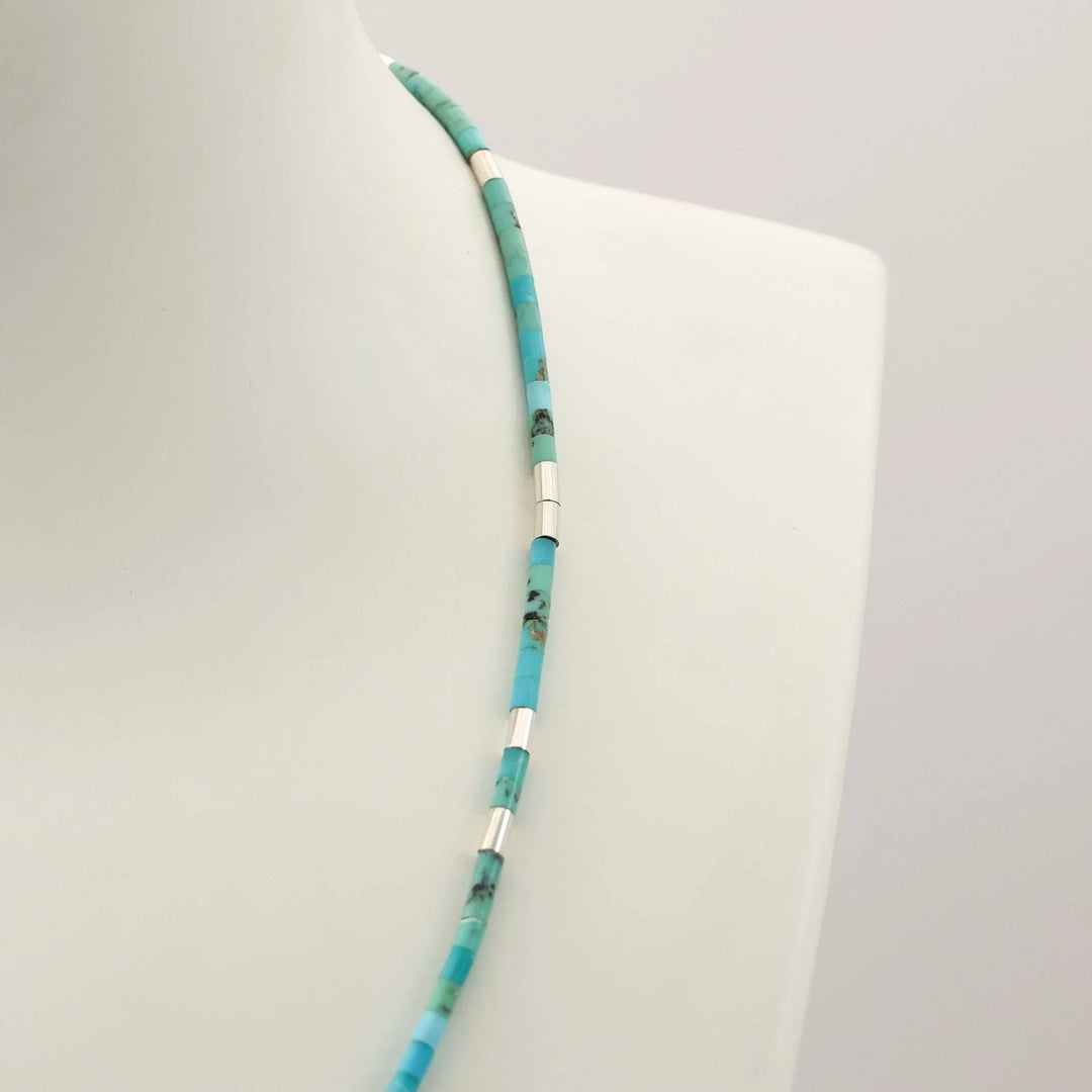 Turquoise Heishi Bead Necklace