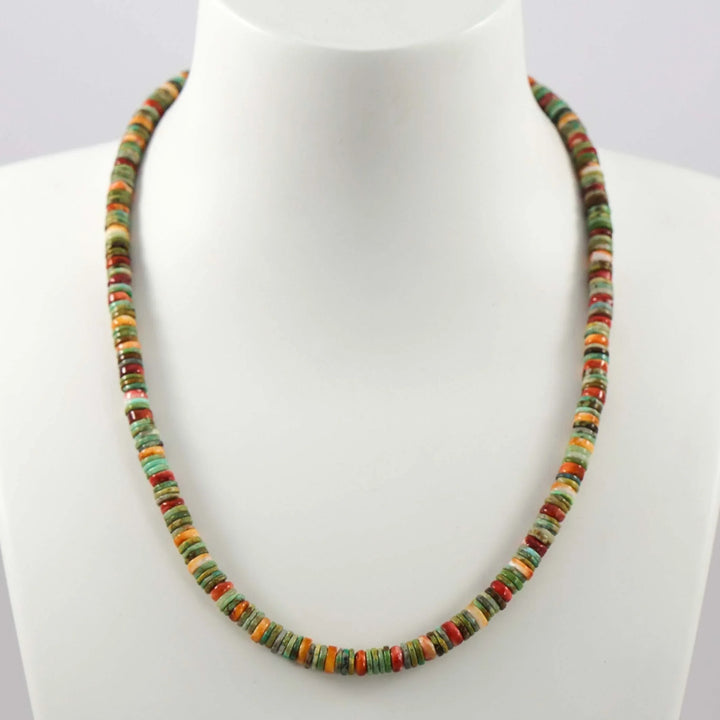 Turquoise and Spiny Oyster Necklace