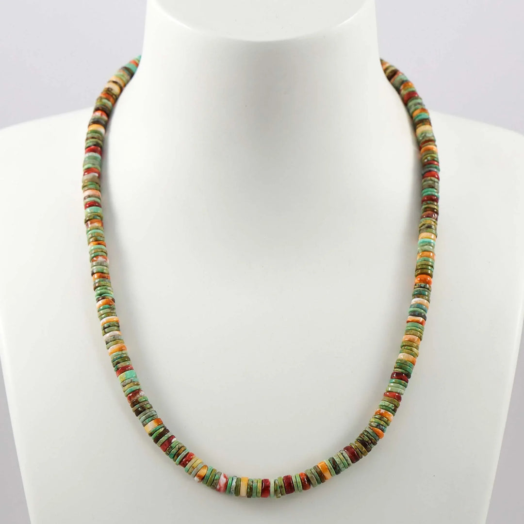 Turquoise and Spiny Oyster Necklace