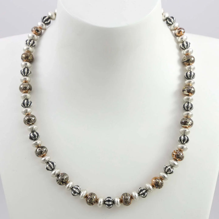 Mokume Bead Necklace