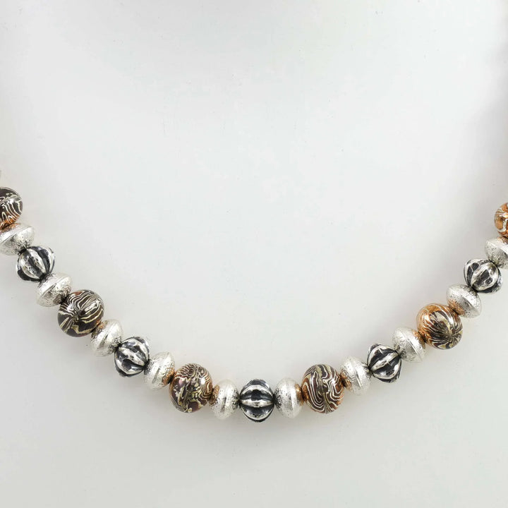 Mokume Bead Necklace