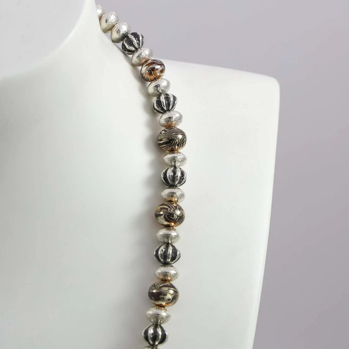 Mokume Bead Necklace