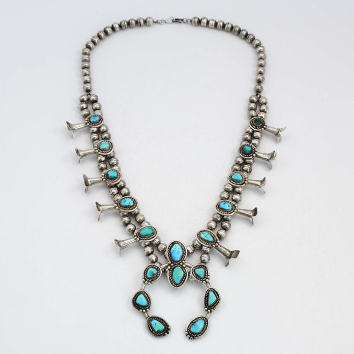 1970s Turquoise Squash Blossom