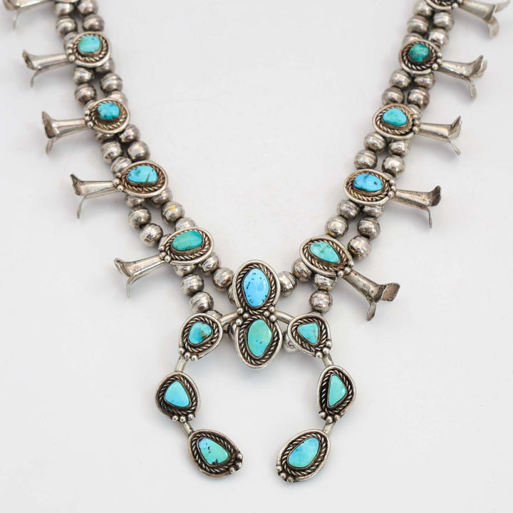 1970s Turquoise Squash Blossom
