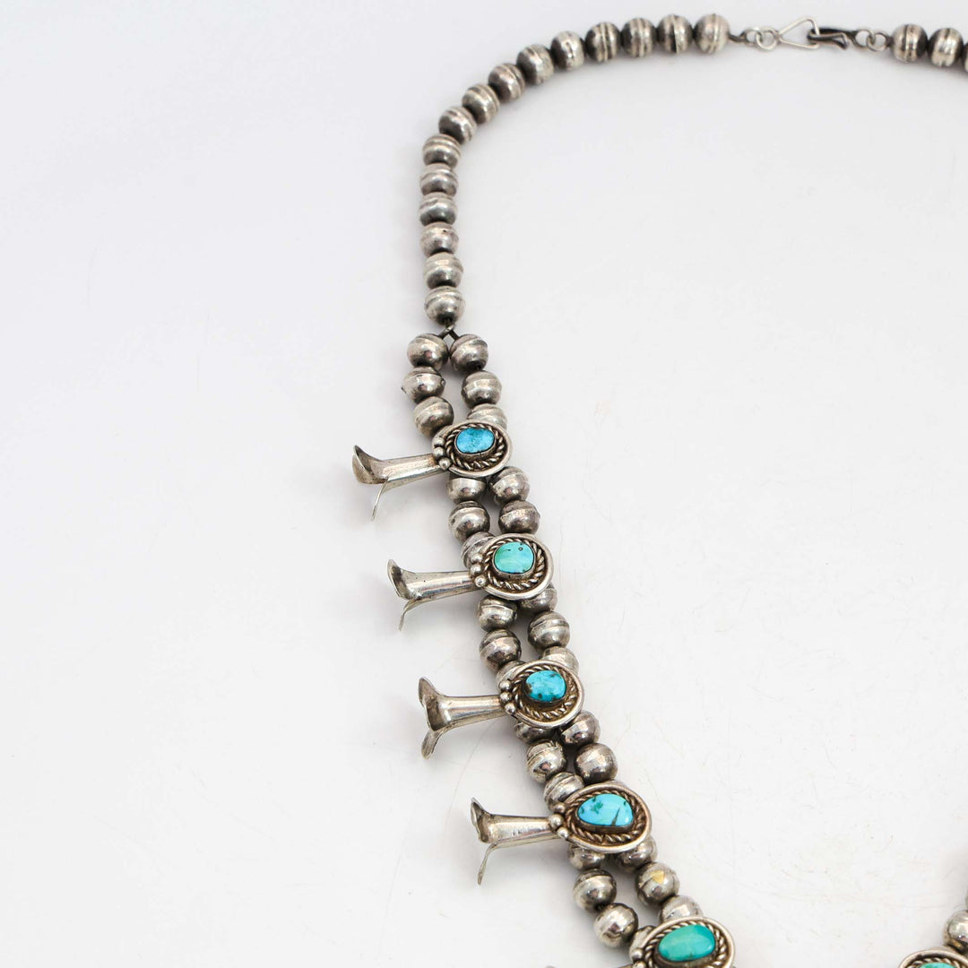 1970s Turquoise Squash Blossom