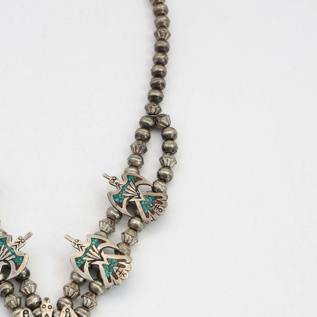Peyote Bird Squash Blossom Necklace