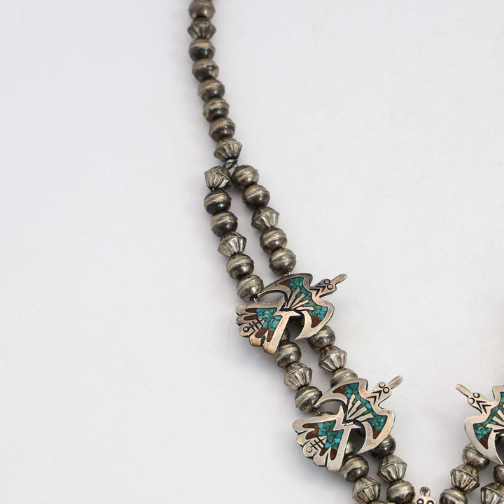 Peyote Bird Squash Blossom Necklace