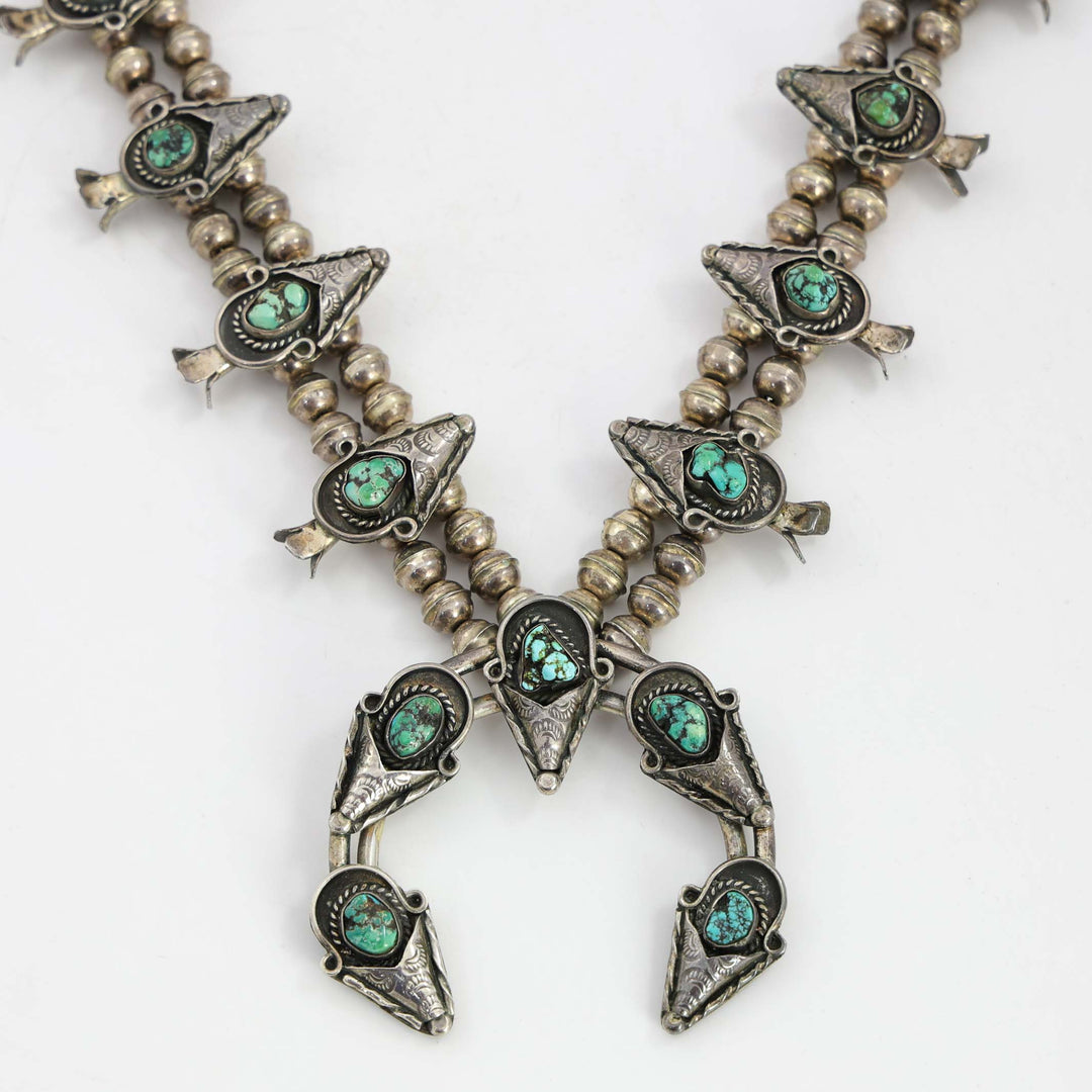 1960s Turquoise Squash Blossom Necklace