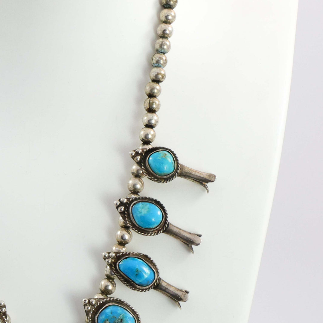 1970s Turquoise Squash Blossom