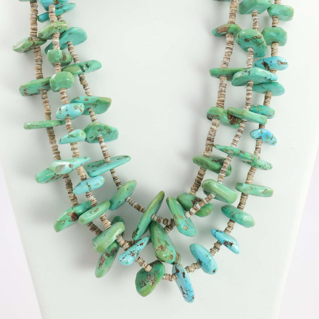 1940s Turquoise Tab Necklace