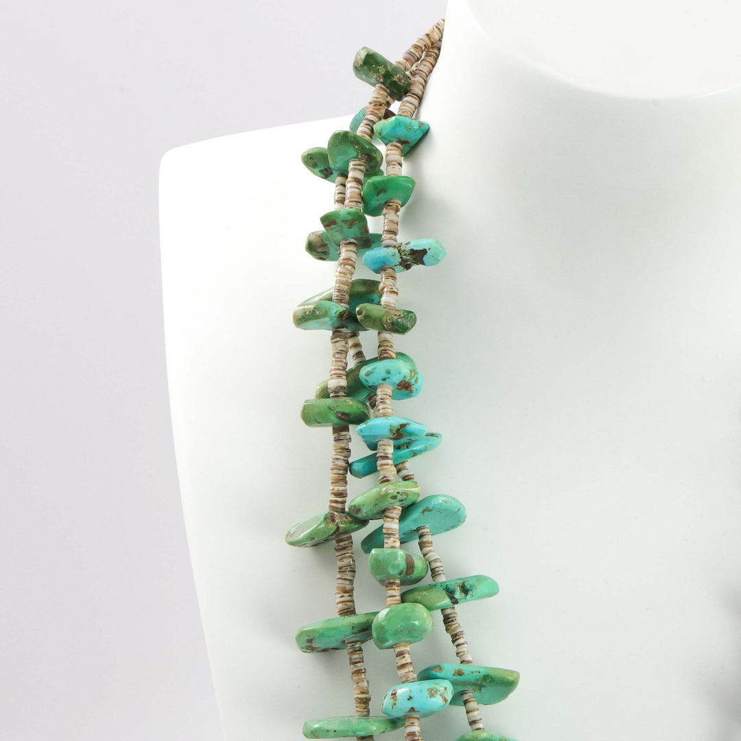 1940s Turquoise Tab Necklace