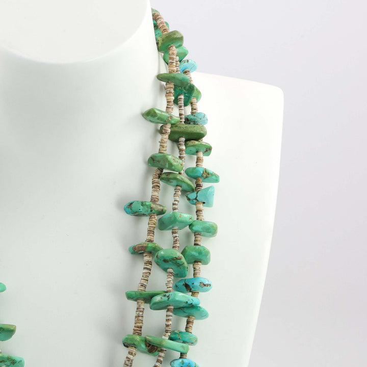 1940s Turquoise Tab Necklace
