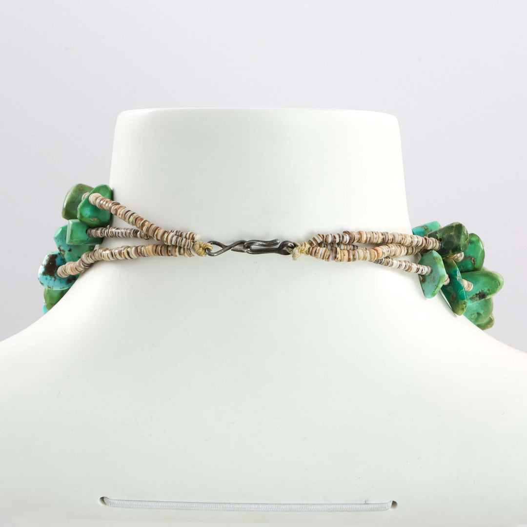 1940s Turquoise Tab Necklace